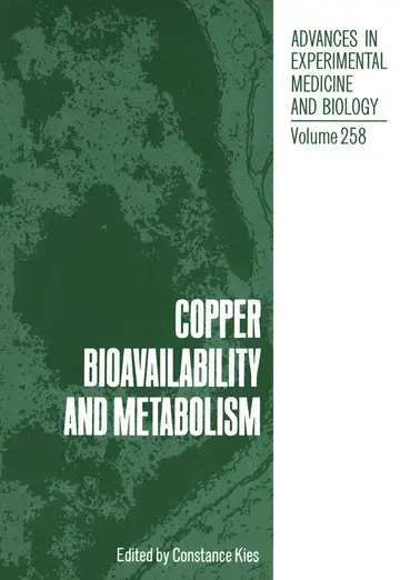 Cover of Copper Bioavailability and Metabolism
