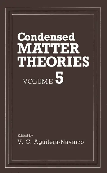 Cover of Condensed Matter Theories - Vol. 5