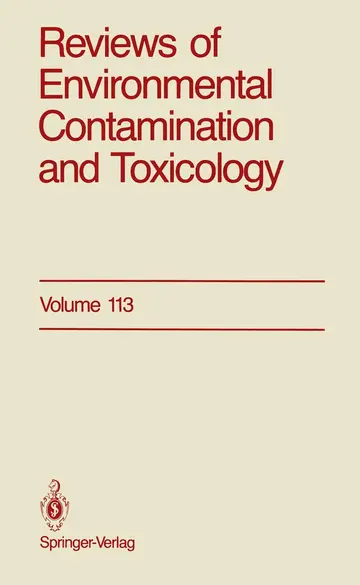 Cover of Reviews of Environmental Contamination and Toxicology