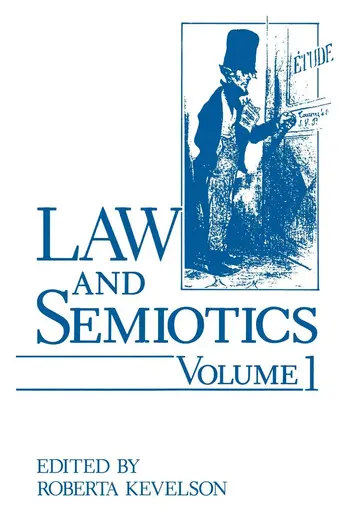 Cover of Law and Semiotics - Vol. 1