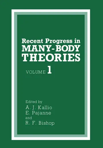 Cover of Recent Progress in Many-Body Theories