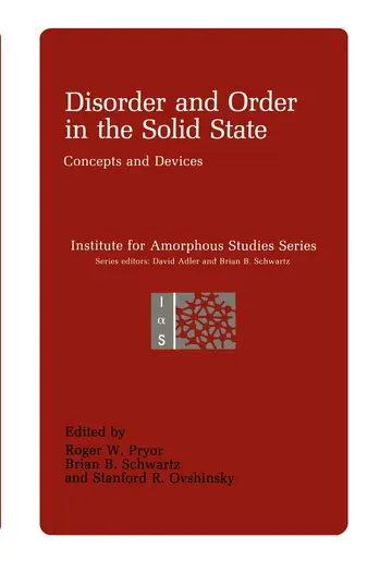 Cover of Disorder and Order in the Solid State