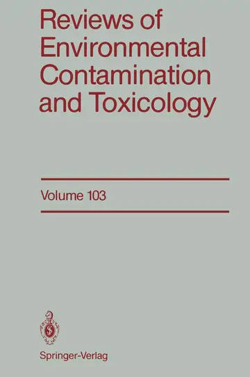 Cover of Reviews of Environmental Contamination and Toxicology