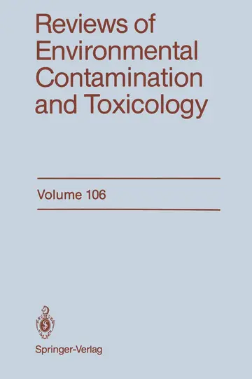 Cover of Reviews of Environmental Contamination and Toxicology