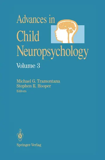 Cover of Advances in Child Neuropsychology
