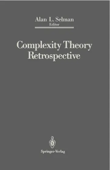 Cover of Complexity Theory Retrospective