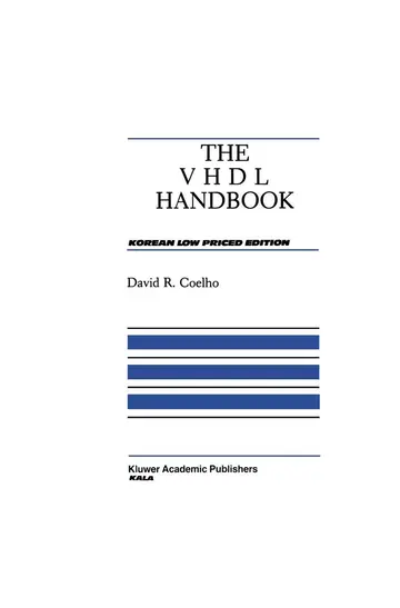 Cover of The VHDL Handbook