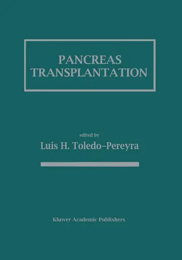 Cover of Pancreas Transplantation
