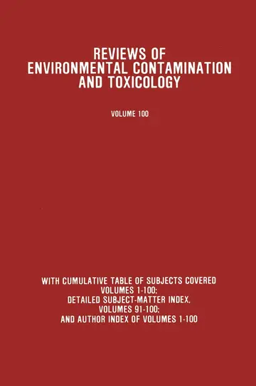 Cover of Reviews of Environmental Contamination and Toxicology
