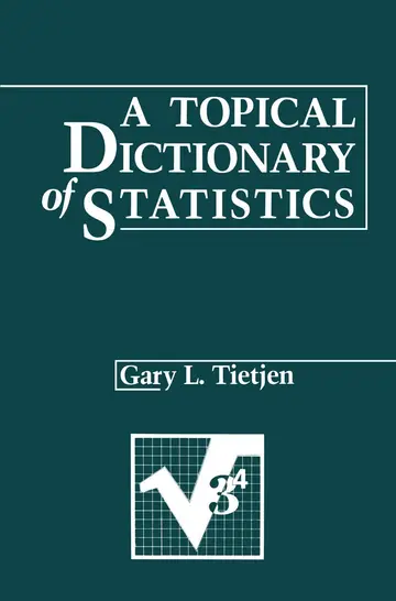 Cover of A Topical Dictionary of Statistics