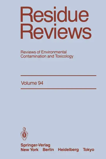 Cover of Residue Reviews