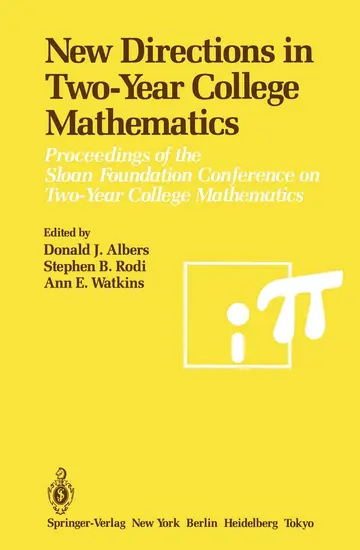 Cover of New Directions in Two-Year College Mathematics