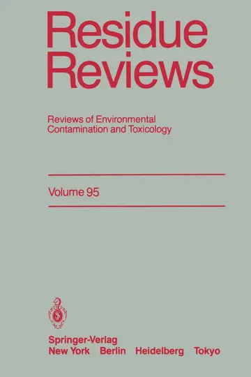 Cover of Residue Reviews