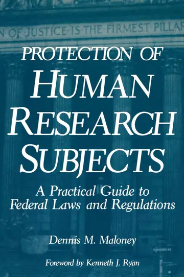 Cover of Protection of Human Research Subjects