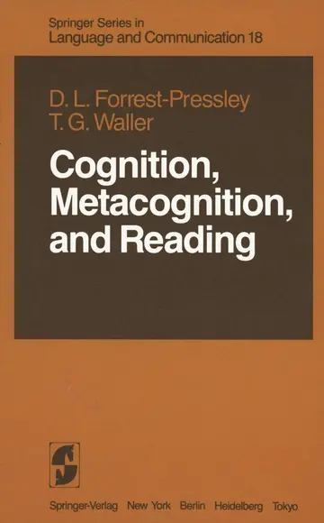 Cover of Cognition, Metacognition, and Reading