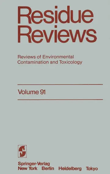 Cover of Residue Reviews