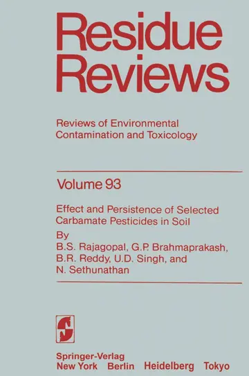 Cover of Residue Reviews