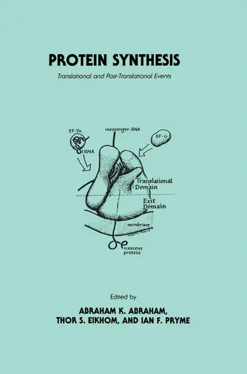 Cover of Protein Synthesis