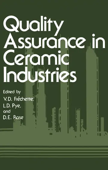 Cover of Quality Assurance in Ceramic Industries