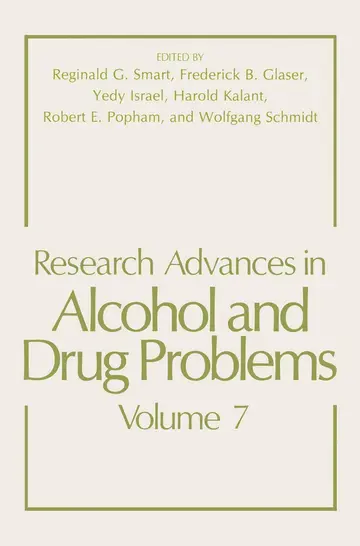 Cover of Research Advances in Alcohol and Drug Problems