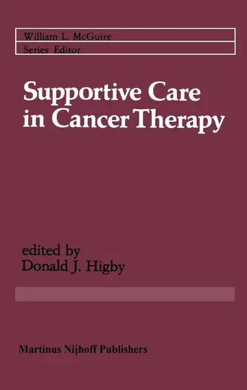 Cover of Supportive Care in Cancer Therapy
