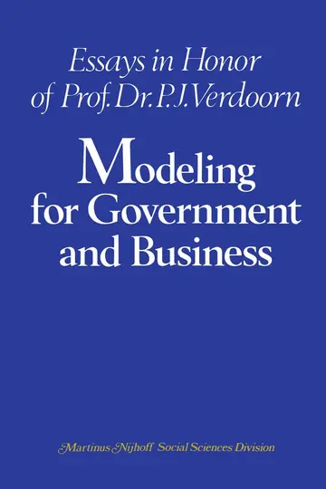 Cover of Modeling for Government and Business