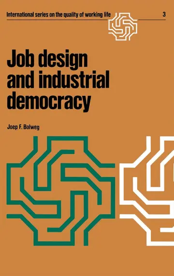Cover of Job design and industrial democracy