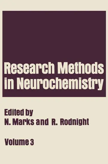 Cover of Research Methods in Neurochemistry