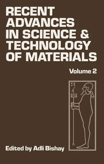 Cover of Recent Advances in Science and Technology of Materials