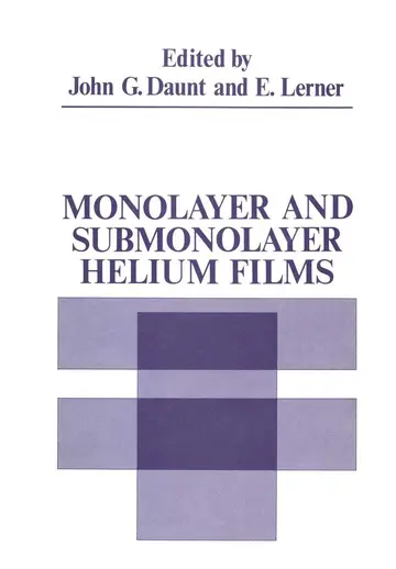 Cover of Monolayer and Submonolayer Helium Films