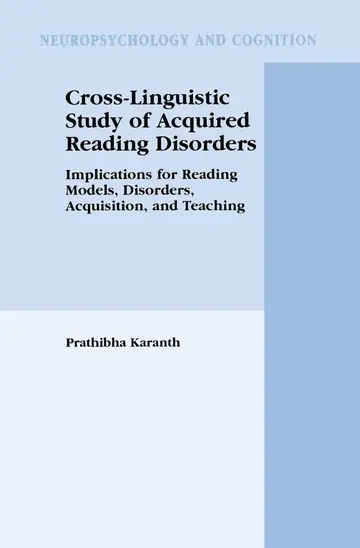 Cover of Cross-Linguistic Study of Acquired Reading Disorders