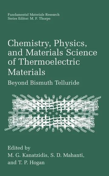 Cover of Chemistry, Physics, and Materials Science of Thermoelectric Materials