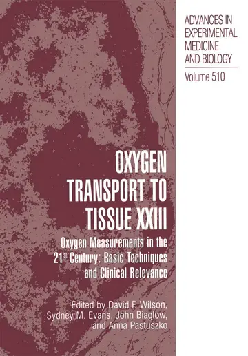 Cover of Oxygen Transport to Tissue Xxiii