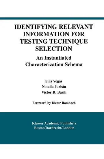 Cover of Identifying Relevant Information for Testing Technique Selection
