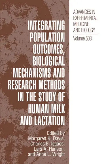 Cover of Integrating Population Outcomes, Biological Mechanisms and Research Methods in the Study of Human Milk and Lactation