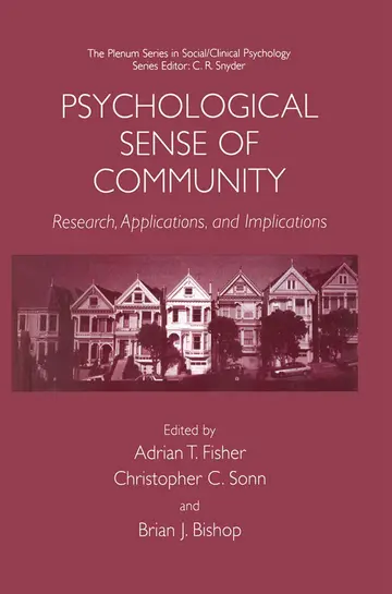 Cover of Psychological Sense of Community