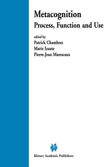 Cover of Metacognition