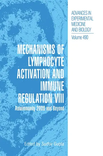 Cover of Mechanisms of Lymphocyte Activation and Immune Regulation VIII