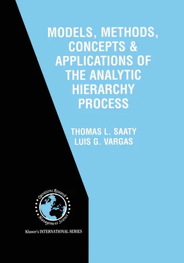 Cover of Models, Methods, Concepts & Applications of the Analytic Hierarchy Process