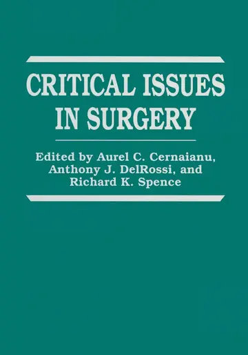 Cover of Critical Issues in Surgery