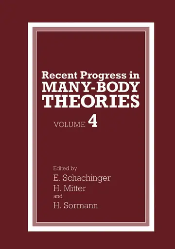 Cover of Recent Progress in Many-Body Theories