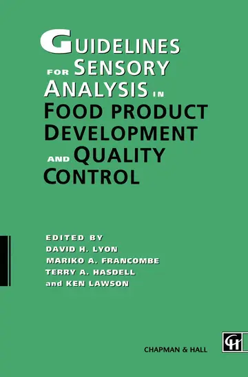 Cover of Guidelines for Sensory Analysis in Food Product Development and Quality Control