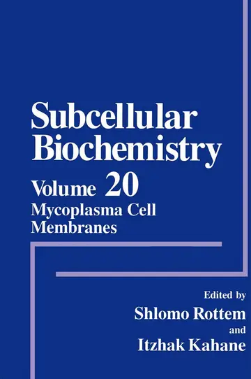 Cover of Mycoplasma Cell Membranes