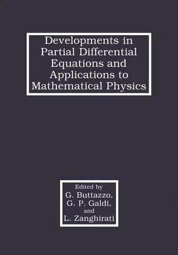 Cover of Developments in Partial Differential Equations and Applications to Mathematical Physics