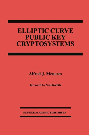 Cover of Elliptic Curve Public Key Cryptosystems