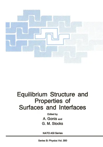 Cover of Equilibrium Structure and Properties of Surfaces and Interfaces