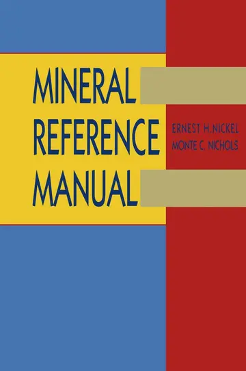 Cover of Mineral Reference Manual