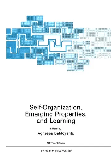 Cover of Self-Organization, Emerging Properties, and Learning