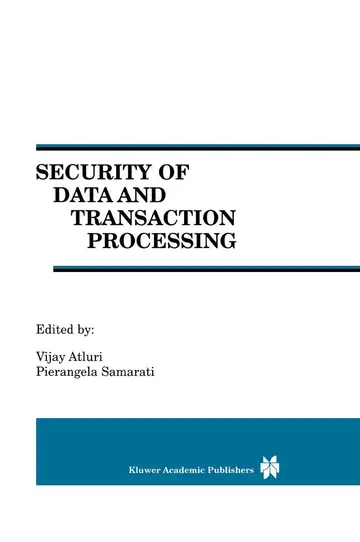 Cover of Security of Data and Transaction Processing