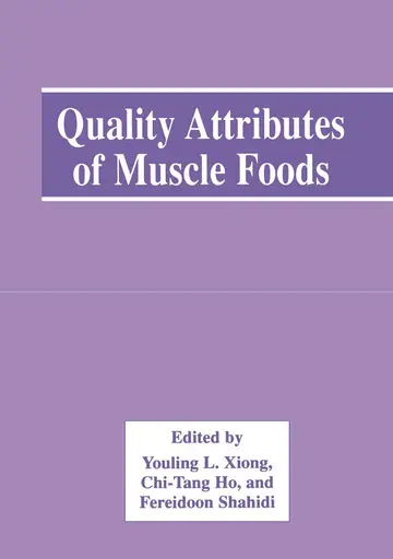 Cover of Quality Attributes of Muscle Foods
